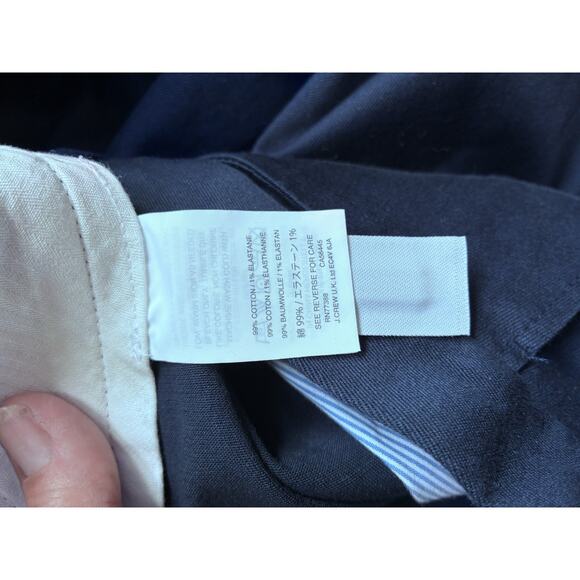 J. Crew Bowery Dress Slim Stretch Dres Pants Mens 38/32 Navy Business Career NWT - Picture 7 of 8